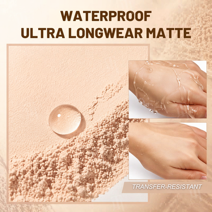 Dobshow® 3-IN-1 Waterproof Setting Matte Powder Compact👋 Bye-Bye Shine, Hello Airbrush Finish – All Day.