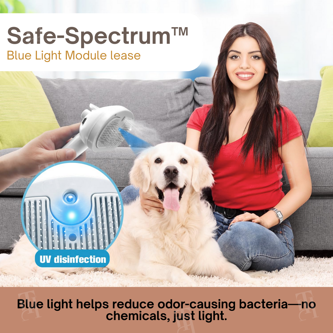 AEXZR® 3-in-1 Blue Light Grooming Comb🧼 Banish Pet Odor & Shedding in 5 Minutes!