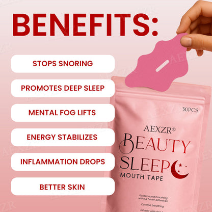 AEXZR® Beauty Sleep Mouth Tape😴 Stop Mouth Breathing, Sleep Better & Glow Naturally