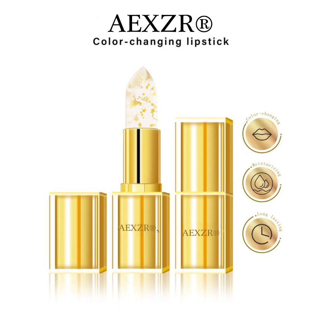 AEXZR® Gold Flakes Color Changing Lipstick✨ Temperature-Activated Shifting Lip Color with 24K Gold Flakes