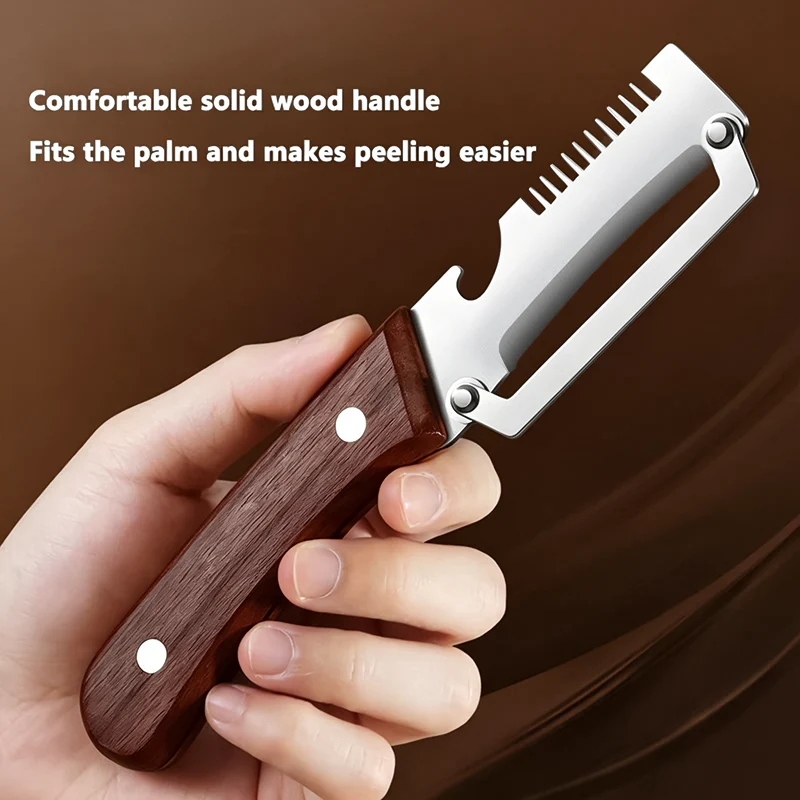 ZAVELY™ 4-in-1 Vegetable Peeler IEasy Kitchen Tool🍻 Peel & Pop – One Tool, Two Jobs Done in Seconds