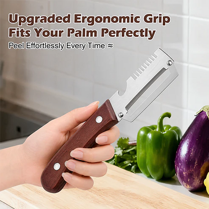 ZAVELY™ 4-in-1 Vegetable Peeler IEasy Kitchen Tool🍻 Peel & Pop – One Tool, Two Jobs Done in Seconds
