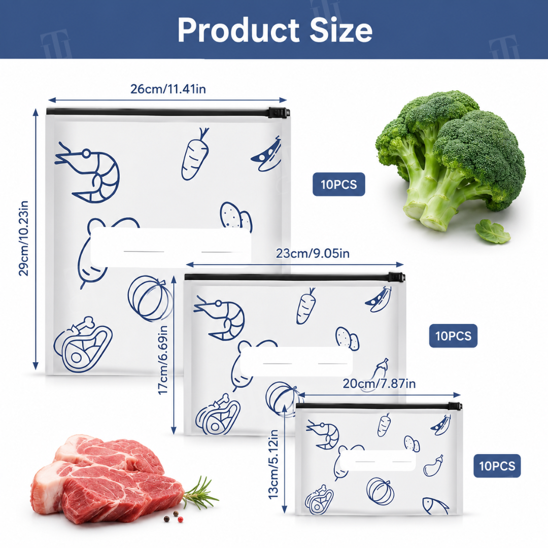 ZAVELY™ Reusable Aluminum Foil Storage Bags