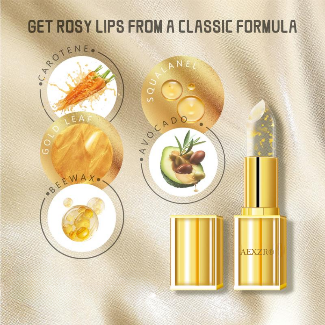 AEXZR® Gold Flakes Color Changing Lipstick✨ Temperature-Activated Shifting Lip Color with 24K Gold Flakes