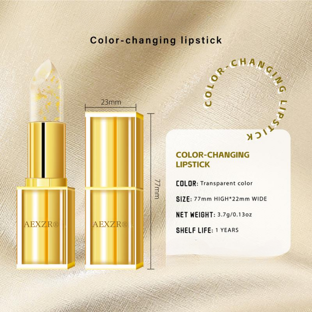 AEXZR® Gold Flakes Color Changing Lipstick✨ Temperature-Activated Shifting Lip Color with 24K Gold Flakes