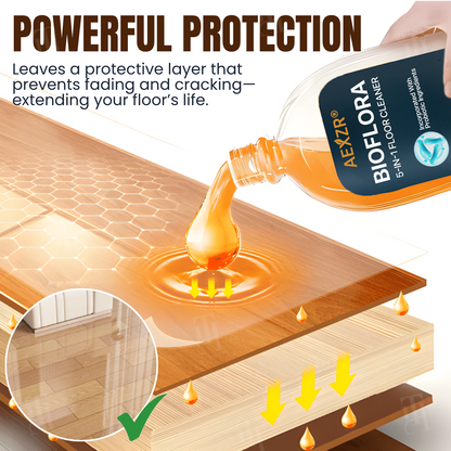 AEXZR® BioFlora 5-in-1 Floor Cleaner🛡️Dries in 10 Minutes. Protects Long After. 🛡️