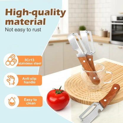 ZAVELY™ 4-in-1 Vegetable Peeler IEasy Kitchen Tool🍻 Peel & Pop – One Tool, Two Jobs Done in Seconds