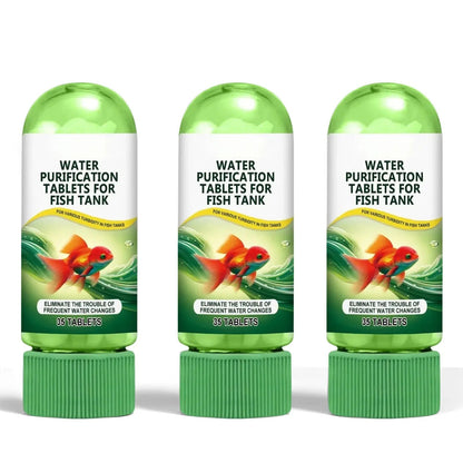 Aquarium Water Purification Tablets, Water Quality Dedicated to Clean Deodorizing Algae Stains Sludge Clear Fish Pond Aquarium Water Purification Tablets for Fish Pond Cleaner Eliminates Cloudy Substances Safely Removes Algae Stains