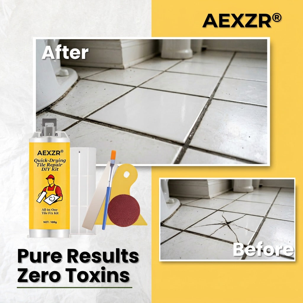 🏆✨AEXZR®Quick-Drying Tile Repair DIY Kit -🛡️ Industrial-Strength DIY Kit, Anyone Can Use🏠