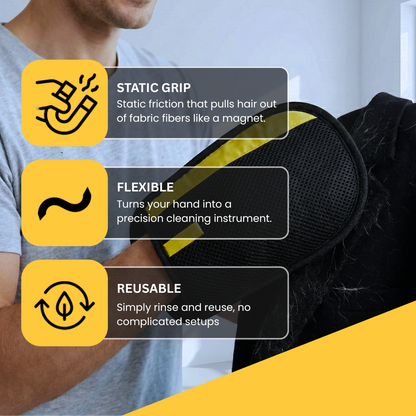 AEXZR® Pet Magic Grooming Glove💰 Stop Feeding the Lint Roller. Start Wiping Fur Away.