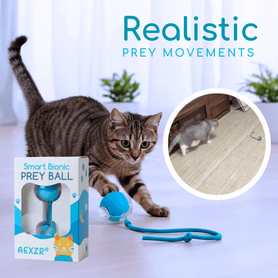 AEXZR® Smart Bionic Prey Ball👇 No More Guilt – Your Cat Stays Happy & Hunt-Driven All Day