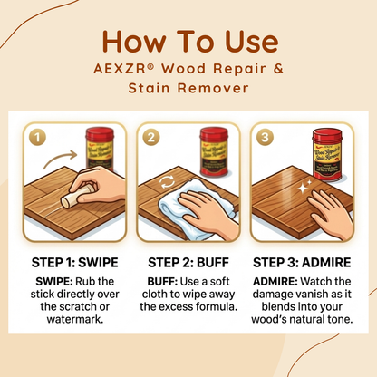 AEXZR® Wood Repair & Stain Remover🧴🧴  Odorless & Non-Toxic Wood Repair Stick