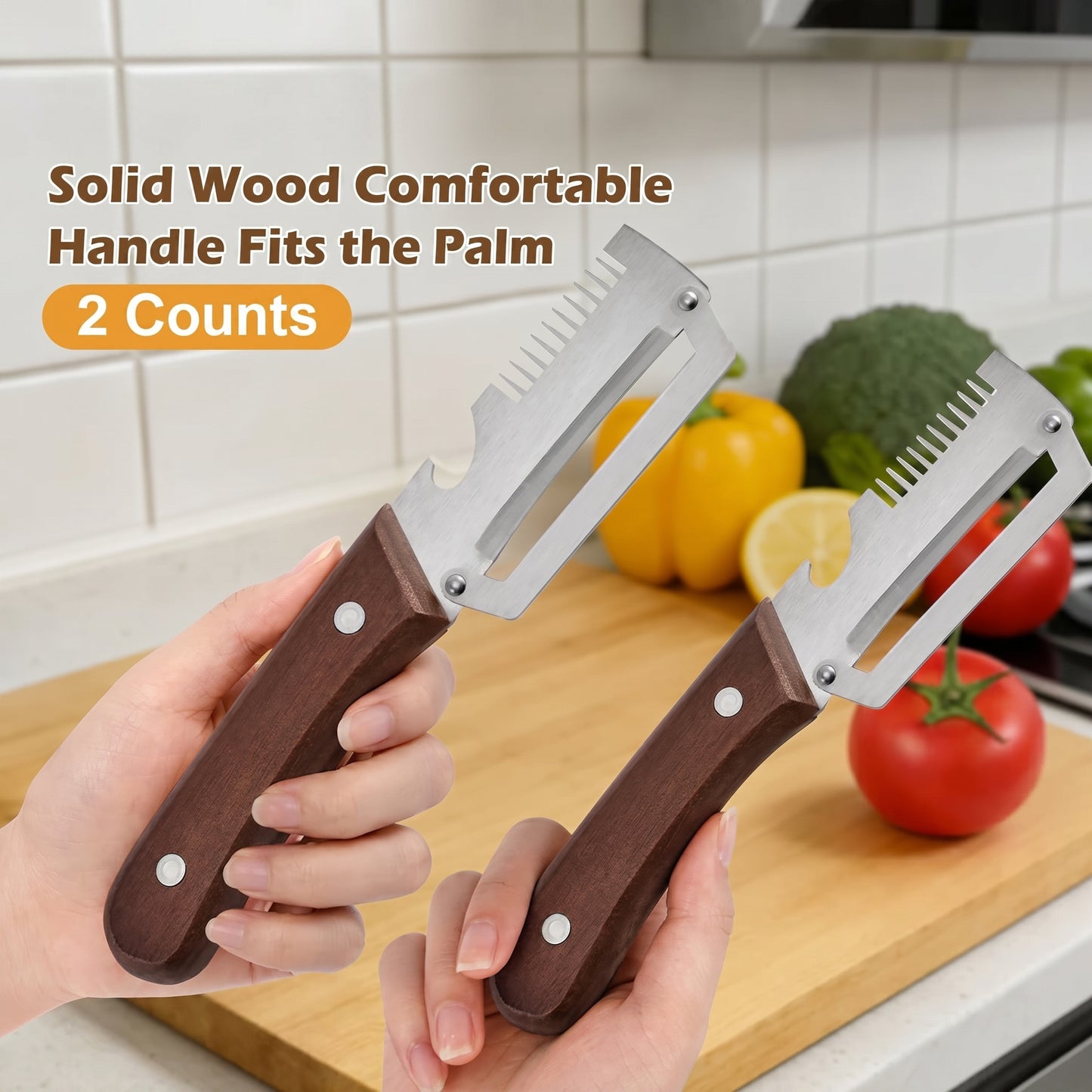 ZAVELY™ 4-in-1 Vegetable Peeler IEasy Kitchen Tool🍻 Peel & Pop – One Tool, Two Jobs Done in Seconds