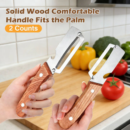 ZAVELY™ 4-in-1 Vegetable Peeler IEasy Kitchen Tool🍻 Peel & Pop – One Tool, Two Jobs Done in Seconds