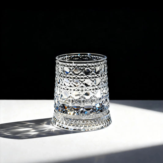 Luxury 360° Spinning Crystal Glass – Star-Cut Stress Relief Whiskey & Wine Glass, Elegant European Barware Gift，Rotating Glass Cup Spinning Glass Cup
