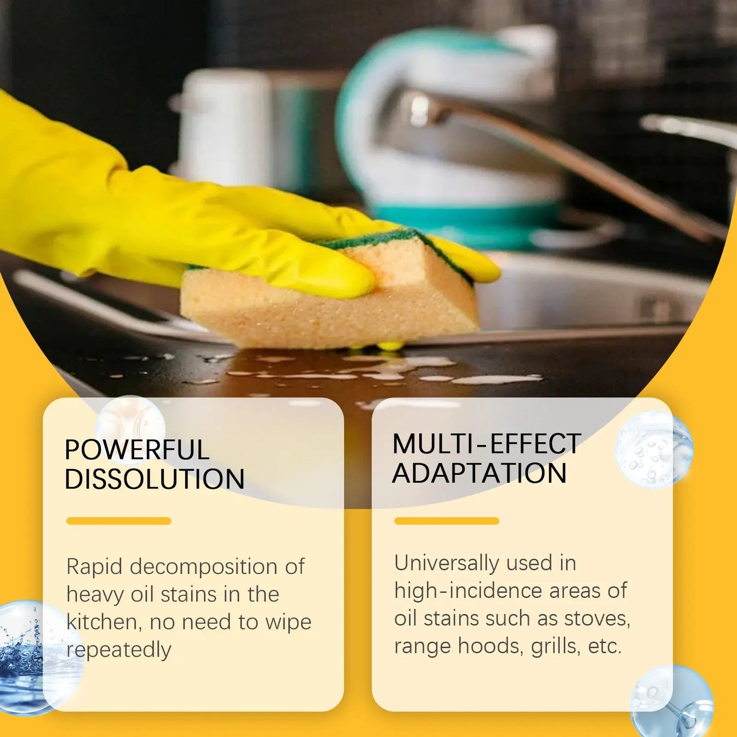 Heavy Duty Degreaser Cleaner Spray for Kitchen, Household, Oven, Stove, Range Hood,Household Kitchen Cleaners