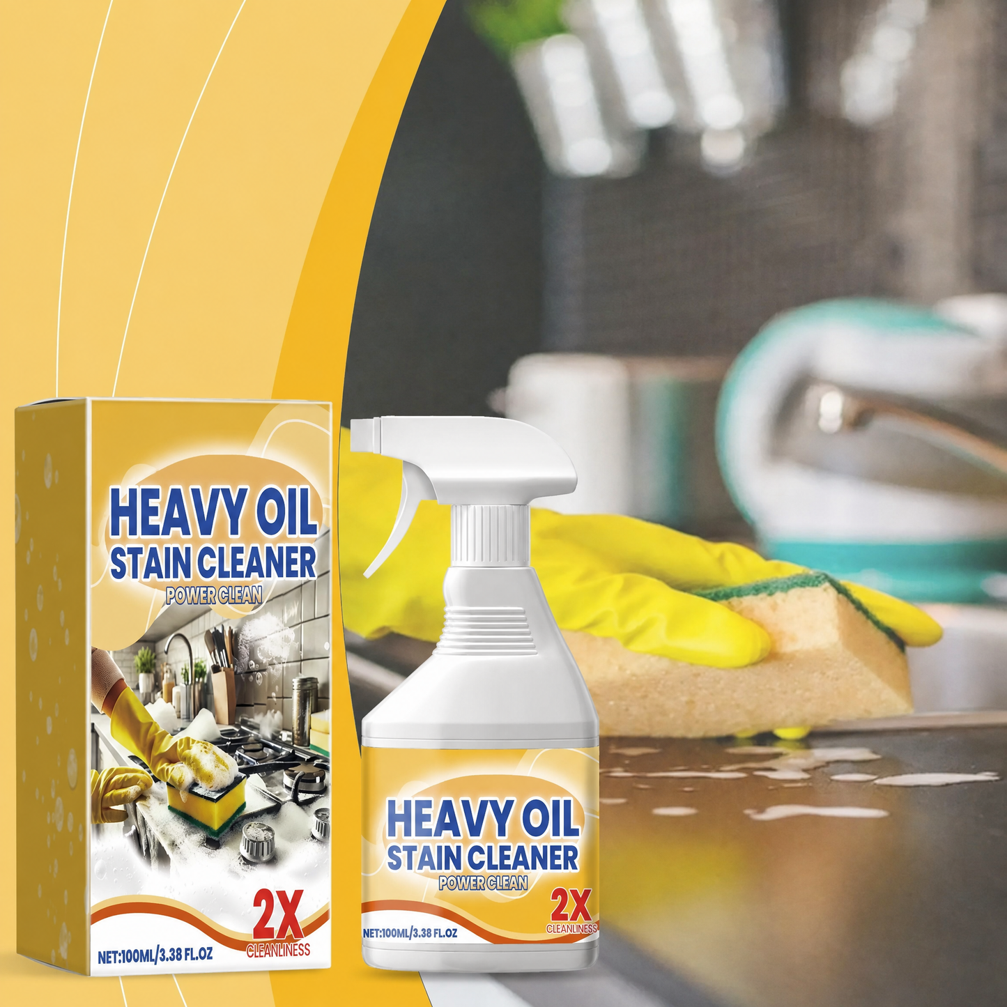 Heavy Duty Degreaser Cleaner Spray💧💧for Kitchen, Household, Oven, Stove, Range Hood,Household Kitchen Cleaners